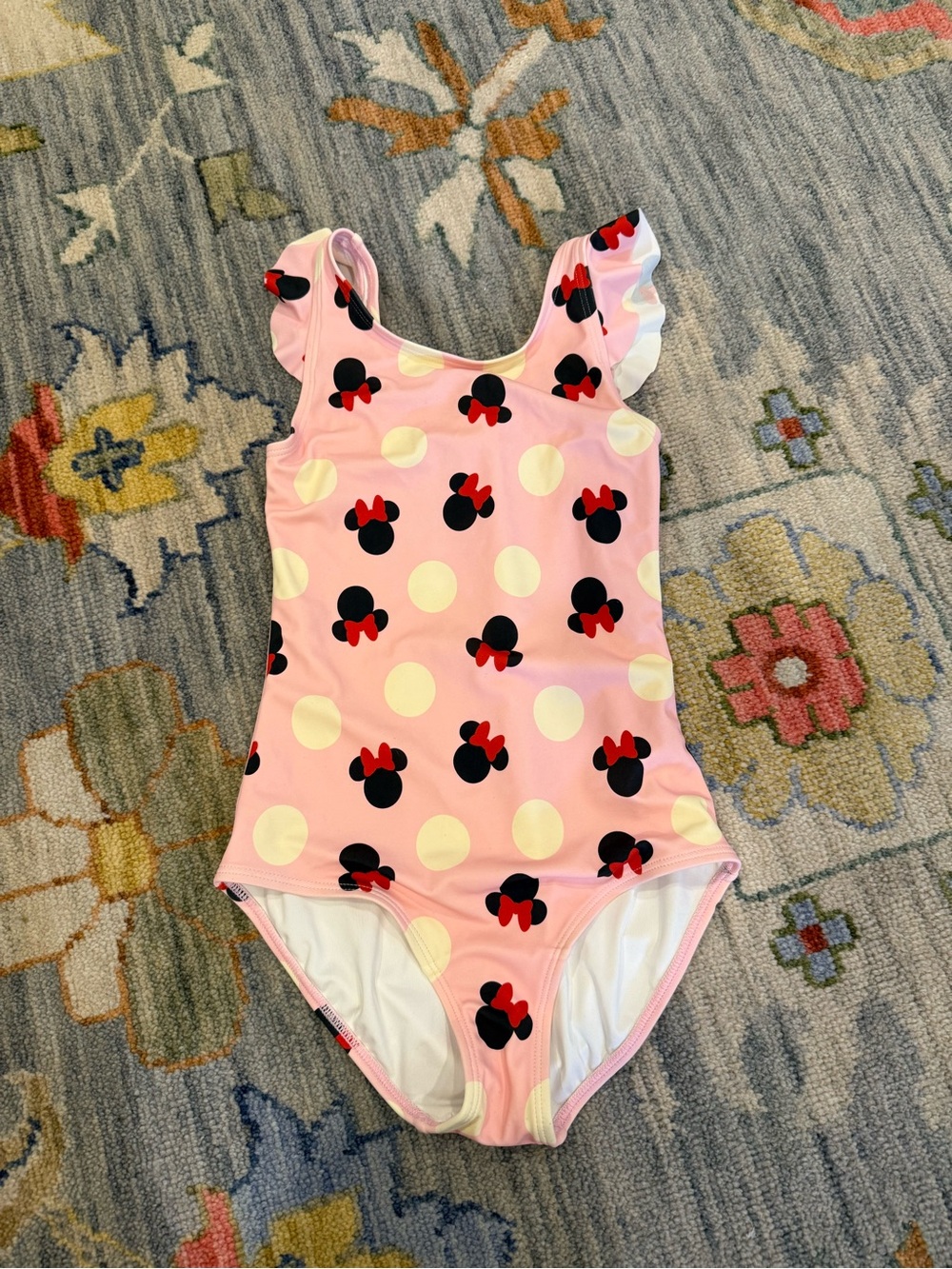 Hanna Andersson Disney Pink and White Swimsuit 8 Minnie Mouse